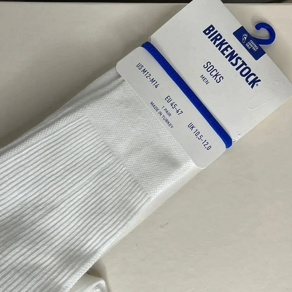 BIRKENSTOCK FOOTBED COMFORT SOLE White COTTON Blend LONG Socks - Picture 1 of 11